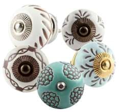 Green Floral Drawer Knob