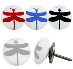 Green Floral Drawer Knob