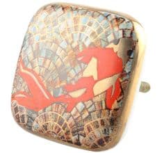 Green Floral Drawer Knob